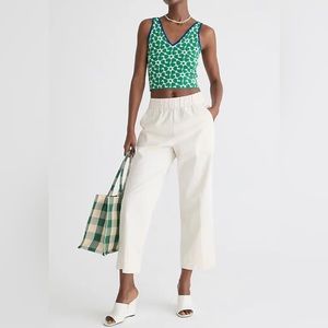 NWOT J. Crew Astrid wide-leg chino pant Size Small Natural